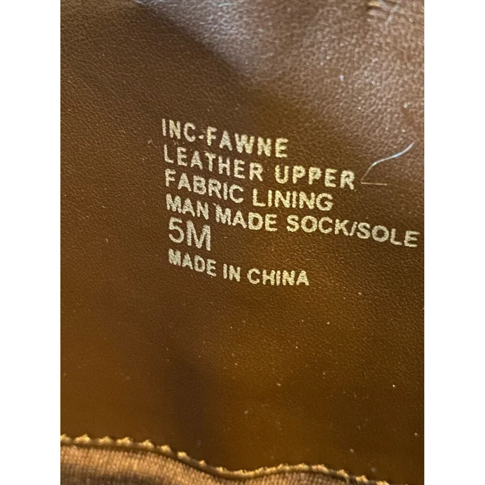 INC International Concepts Tall Dark Brown Leather Riding Boots NWOB size 5